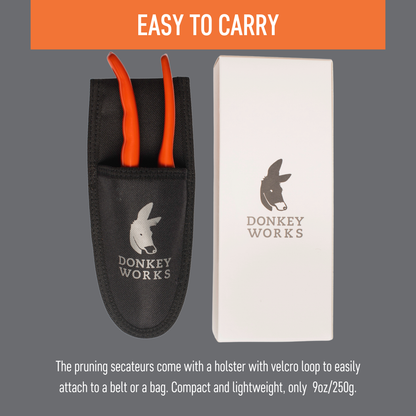 Donkey Works Bypass Secateurs 8&quot; with Holster